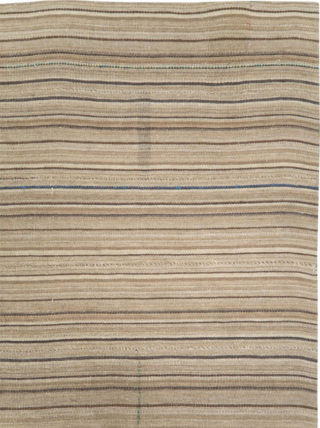 Vintage Persian Flatweave Kilim Room Size Rug, No.28545 - Staging