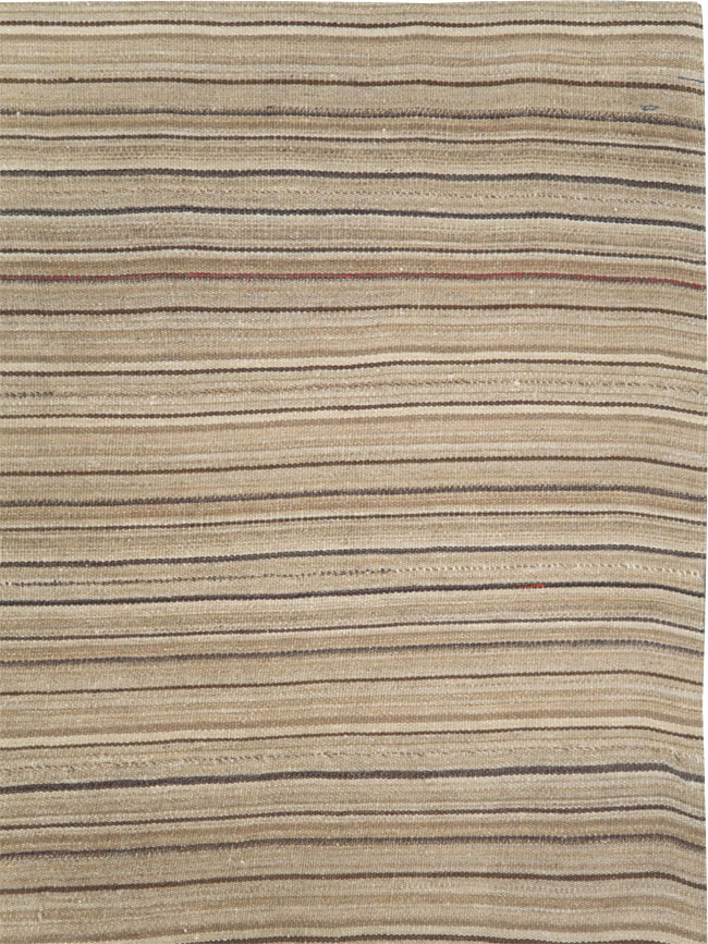 Vintage Persian Flatweave Kilim Room Size Rug, No.28545 - Staging