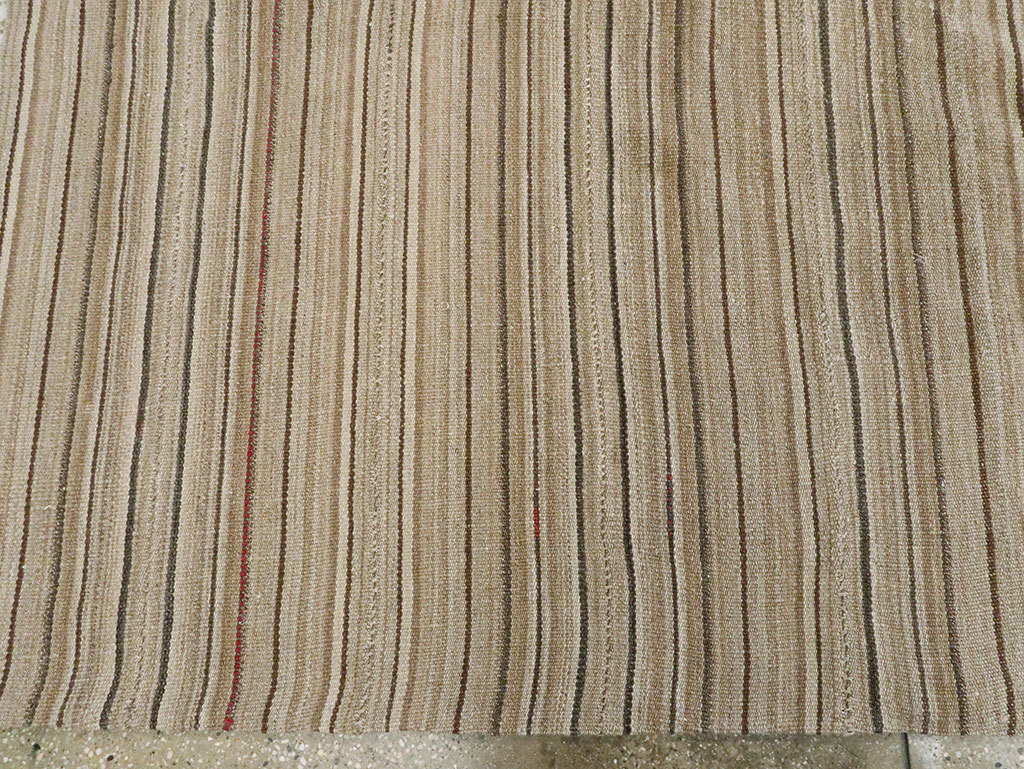 Vintage Persian Flatweave Kilim Room Size Rug, No.28545 - Staging