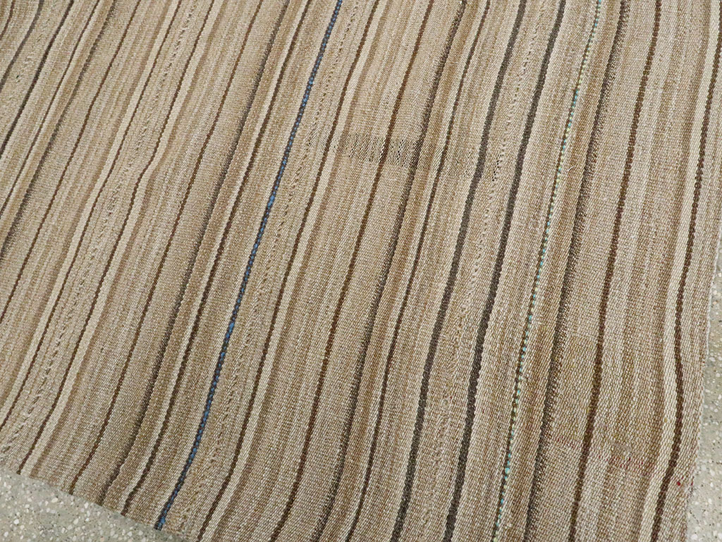 Vintage Persian Flatweave Kilim Room Size Rug, No.28545 - Staging