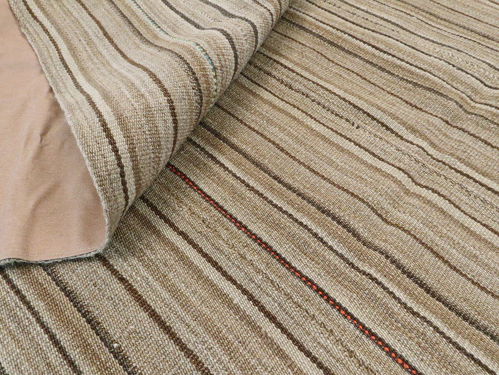 Vintage Persian Flatweave Kilim Room Size Rug, No.28545 - Staging