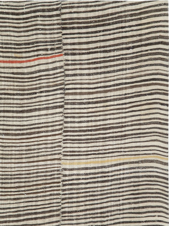 Vintage Persian Mazandaran Kilim Gallery Carpet, No.28549 - Staging