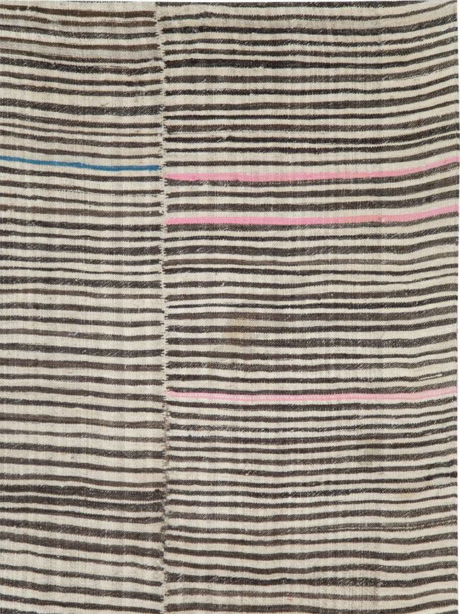 Vintage Persian Mazandaran Kilim Gallery Carpet, No.28549 - Staging