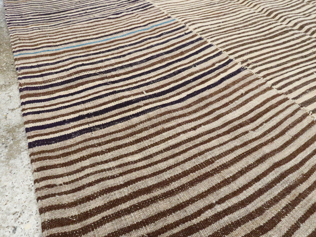 Vintage Persian Mazandaran Kilim Gallery Carpet, No.28549 - Staging