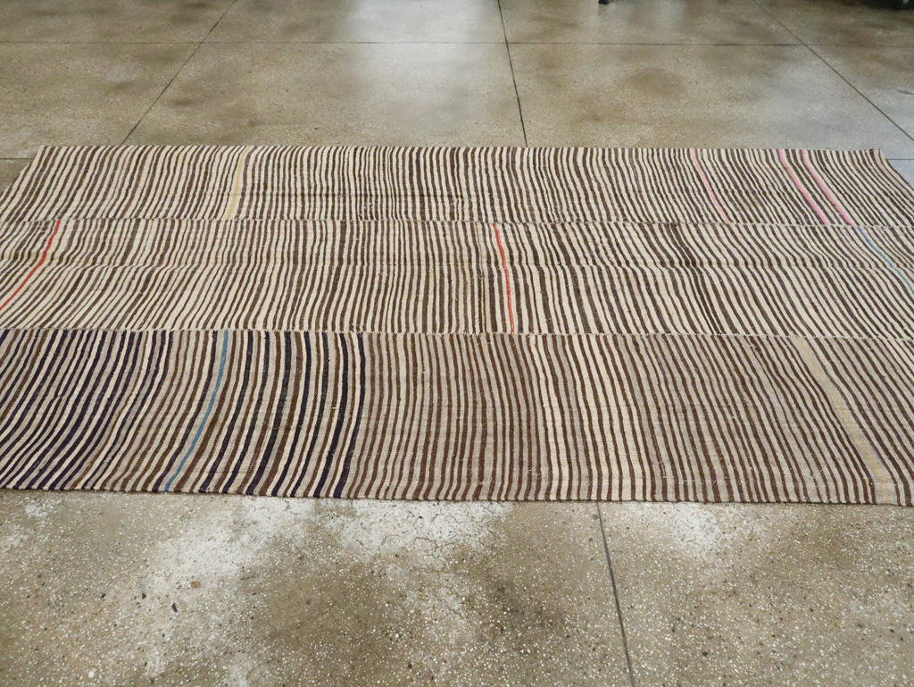 Vintage Persian Mazandaran Kilim Gallery Carpet, No.28549 - Staging