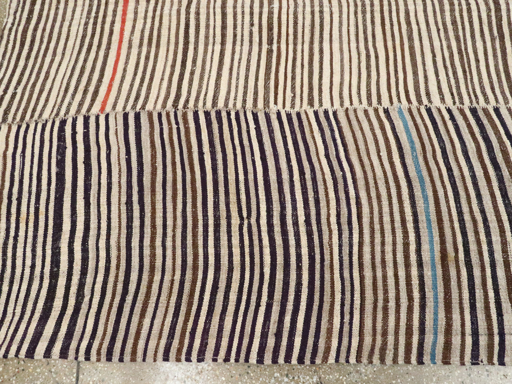 Vintage Persian Mazandaran Kilim Gallery Carpet, No.28549 - Staging