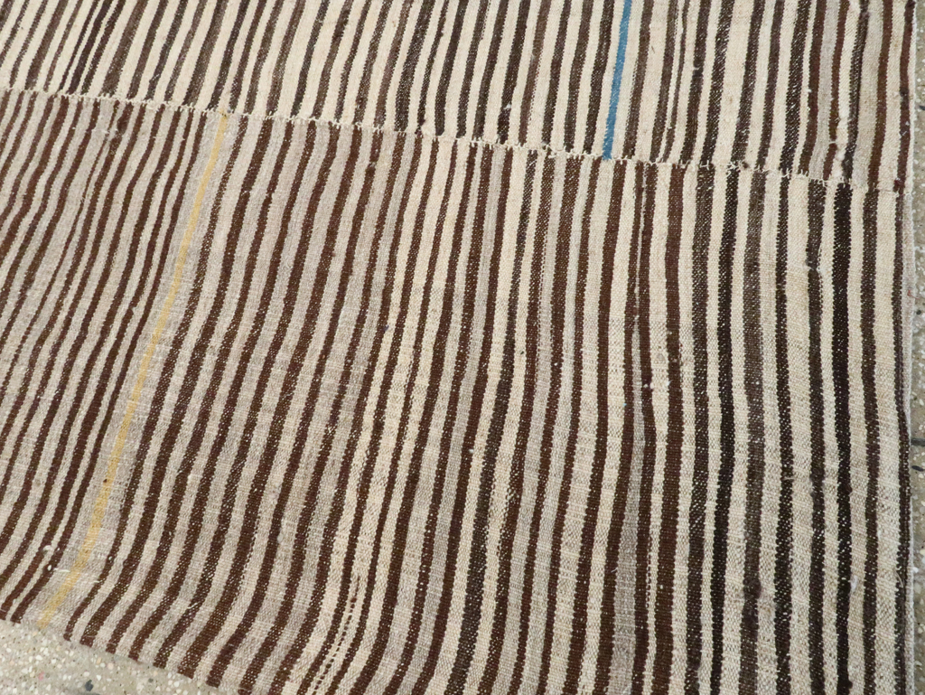 Vintage Persian Mazandaran Kilim Gallery Carpet, No.28549 - Staging