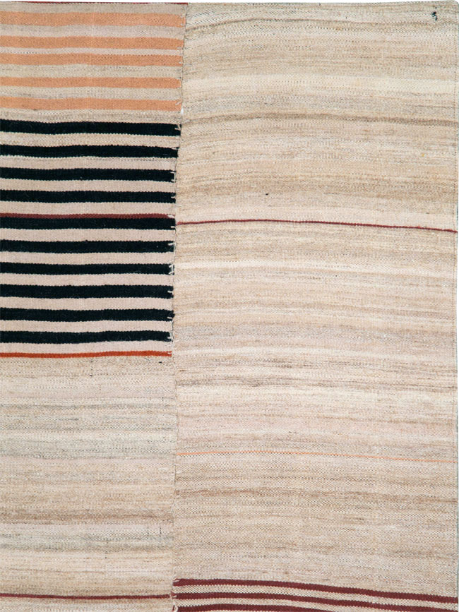 Vintage Persian Flatweave Kilim Gallery Rug, No.28550 - Staging