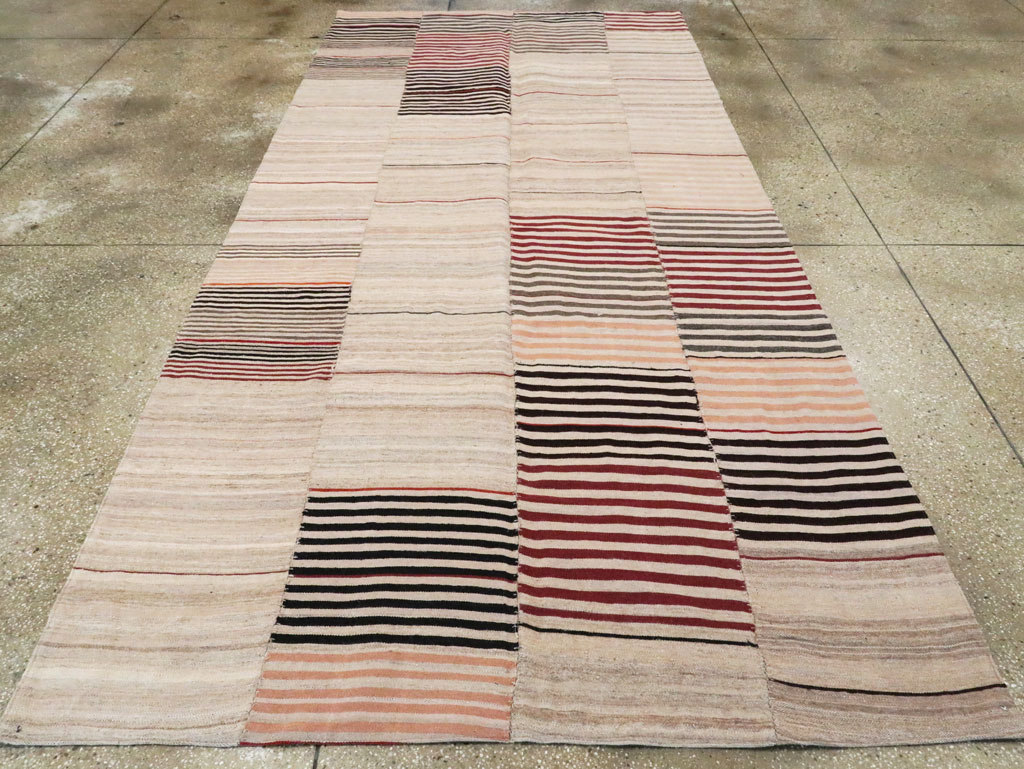 Vintage Persian Flatweave Kilim Gallery Rug, No.28550 - Staging