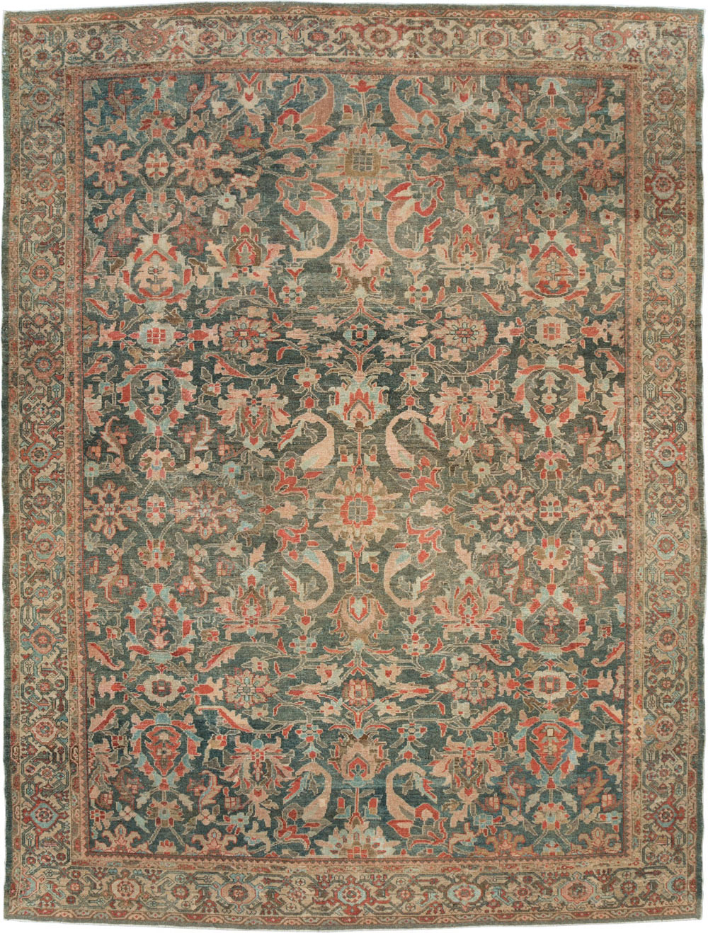 Antique Persian Malayer Carpet, No.28555 - Staging