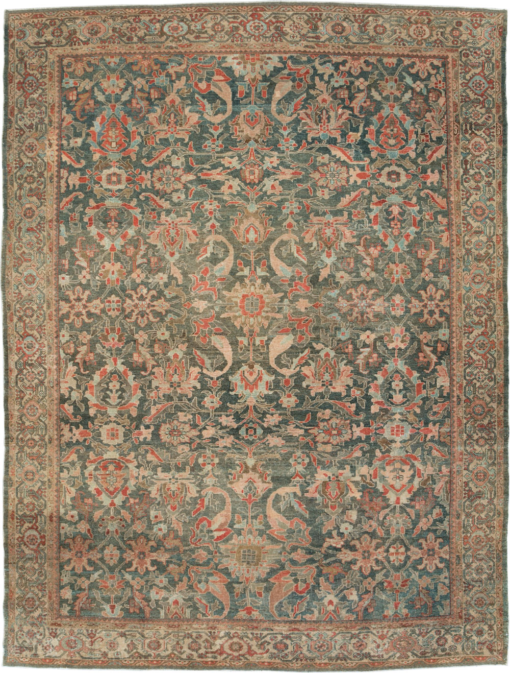 Antique Persian Malayer Carpet, No.28555 - Staging
