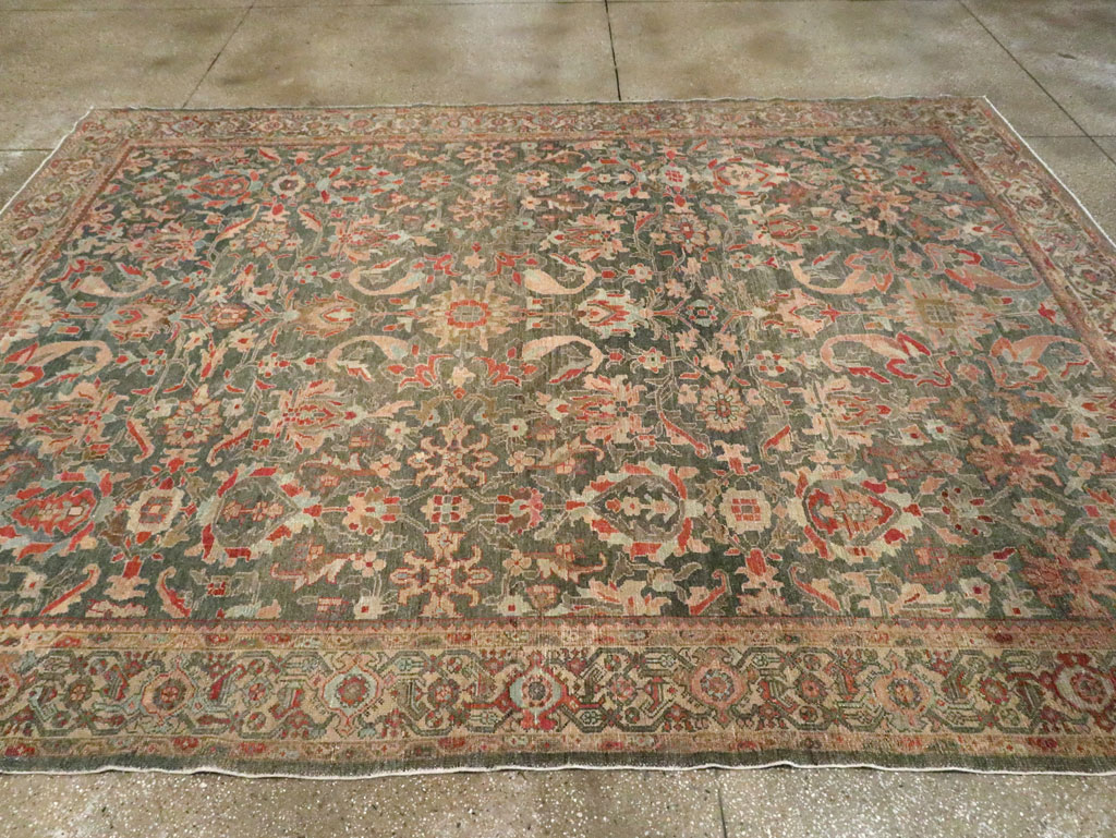 Antique Persian Malayer Carpet, No.28555 - Staging