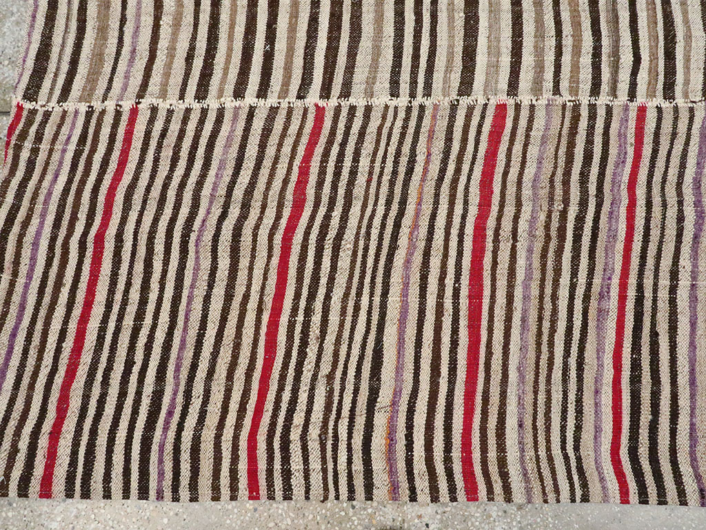 Vintage Persian Flatweave Kilim Accent Rug, No.28556 - Staging