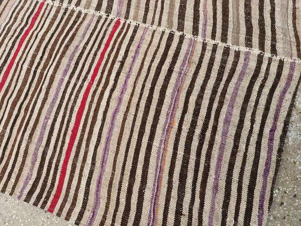 Vintage Persian Flatweave Kilim Accent Rug, No.28556 - Staging