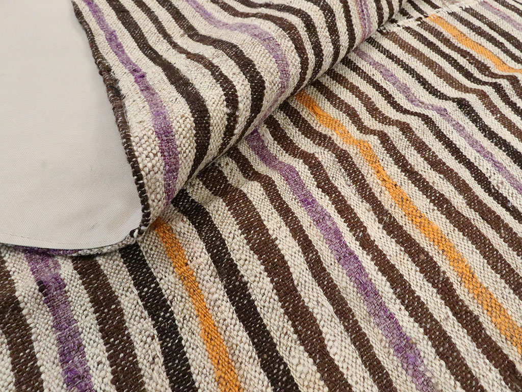 Vintage Persian Flatweave Kilim Accent Rug, No.28556 - Staging