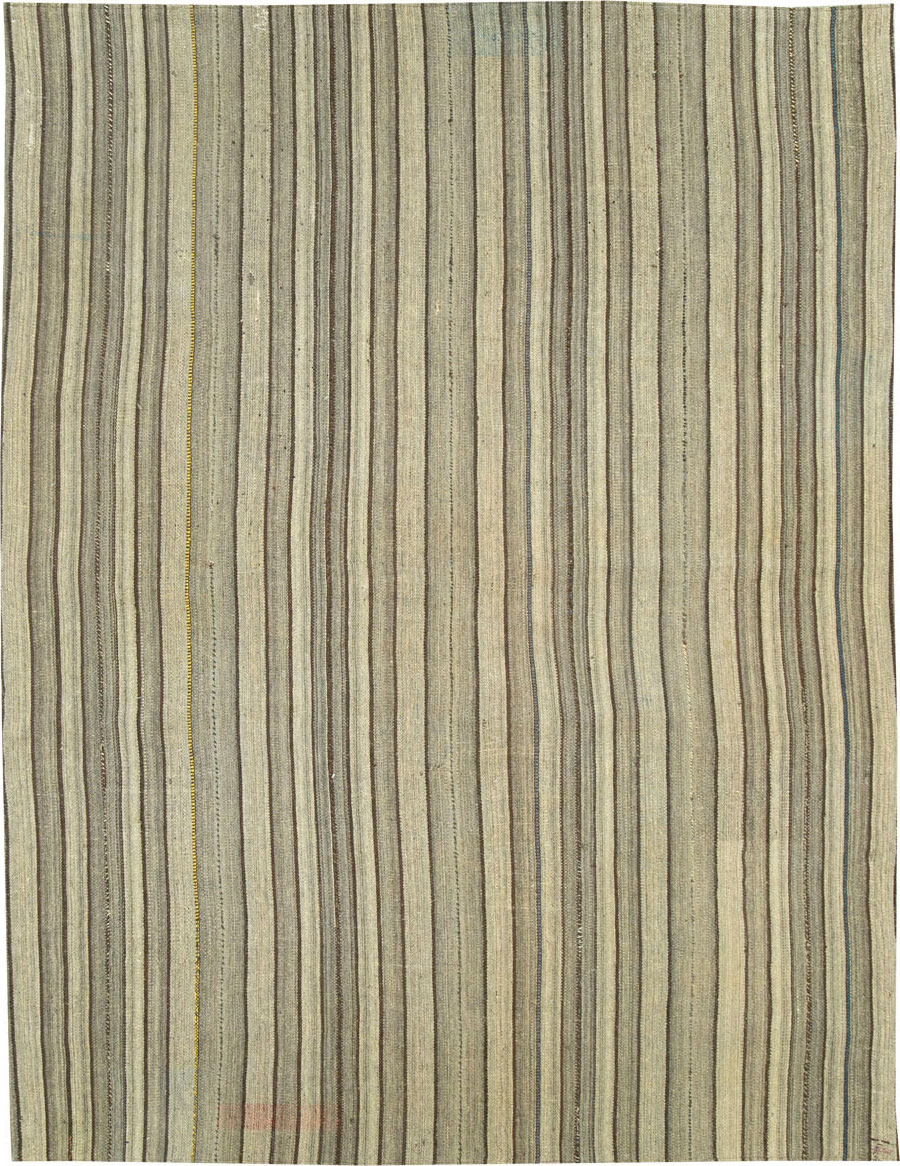 Vintage Persian Flatweave Kilim, No.28559 - Staging