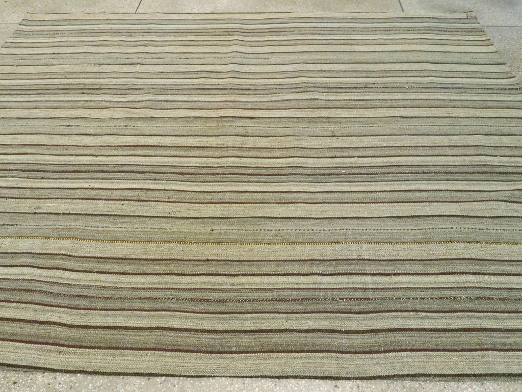 Vintage Persian Flatweave Kilim, No.28559 - Staging