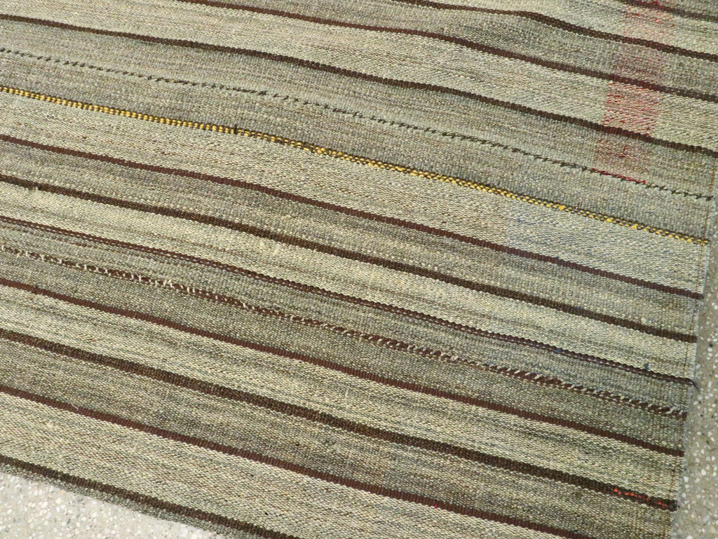 Vintage Persian Flatweave Kilim, No.28559 - Staging