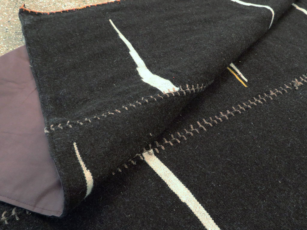 Contemporary Persian Flatweave Kilim Room Size Carpet, No.28561 - Staging