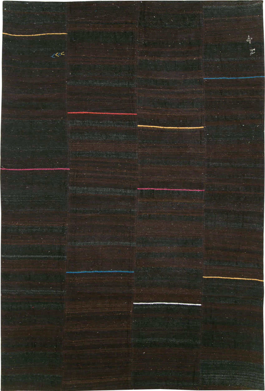 Modern Persian Flatweave Kilim, No.28566 - Staging