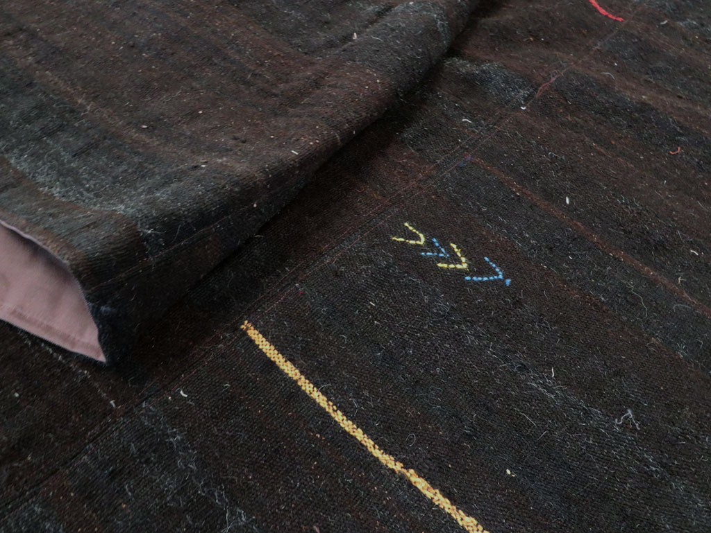 Modern Persian Flatweave Kilim, No.28566 - Staging