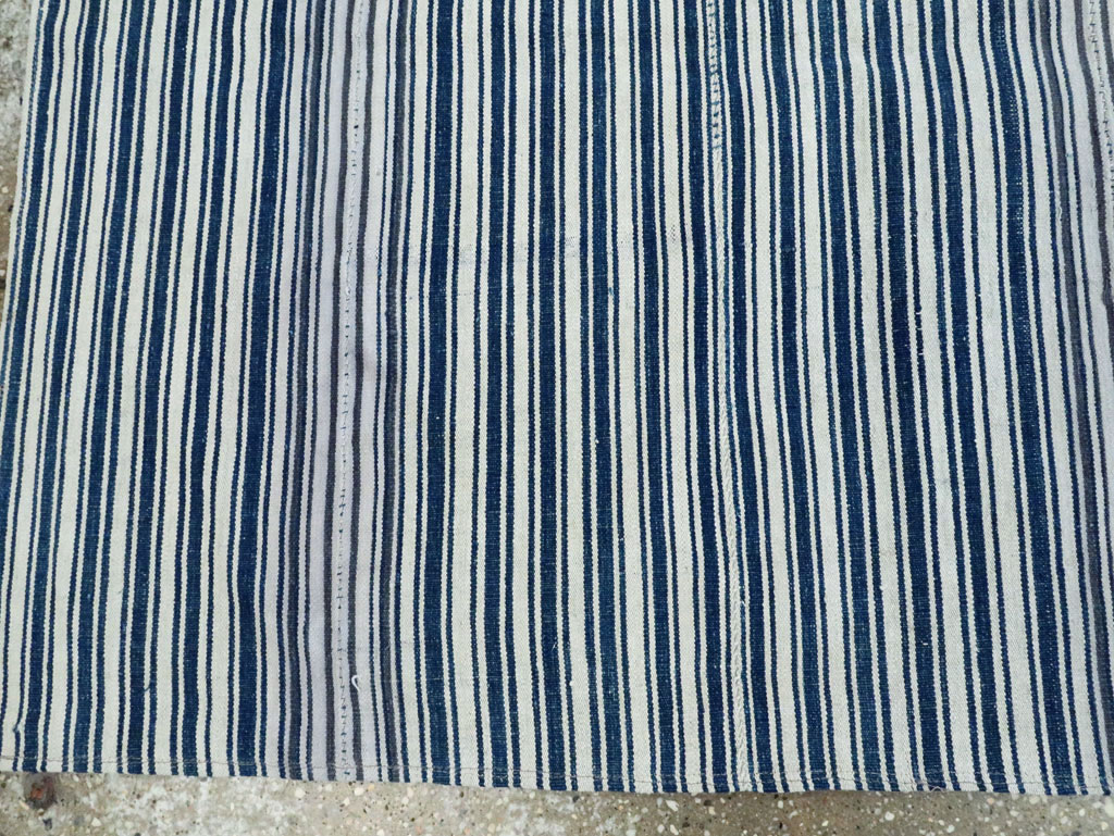 Vintage Persian Flatweave Kilim Square Accent Carpet, No.28569 - Staging