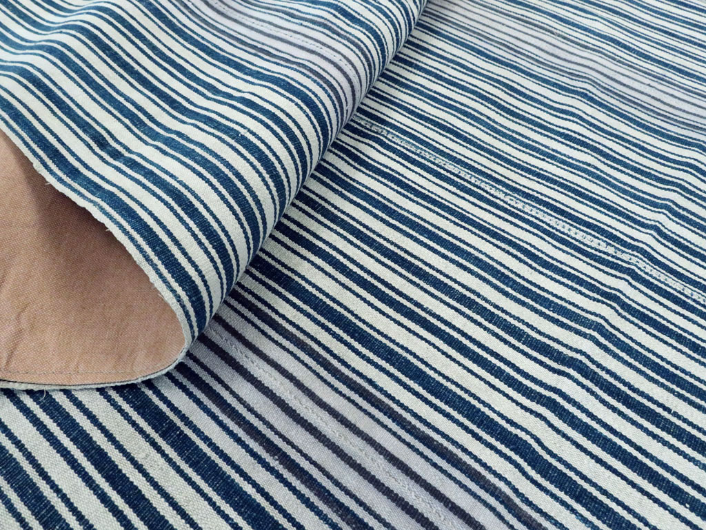 Vintage Persian Flatweave Kilim Square Accent Carpet, No.28569 - Staging