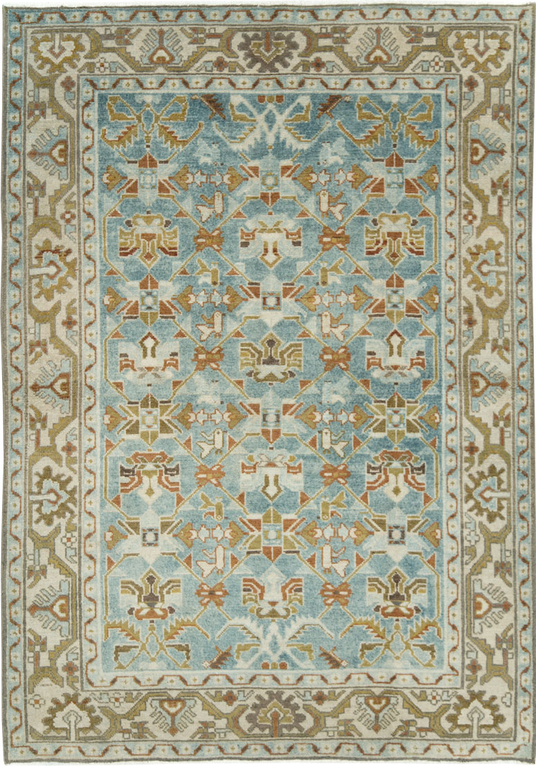 Vintage Persian Malayer Accent Rug, No.28572 - Staging