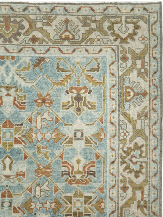 Vintage Persian Malayer Accent Rug, No.28572 - Staging
