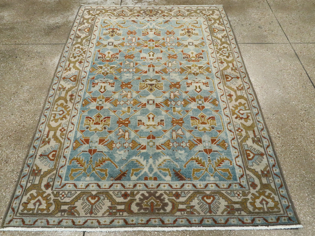 Vintage Persian Malayer Accent Rug, No.28572 - Staging
