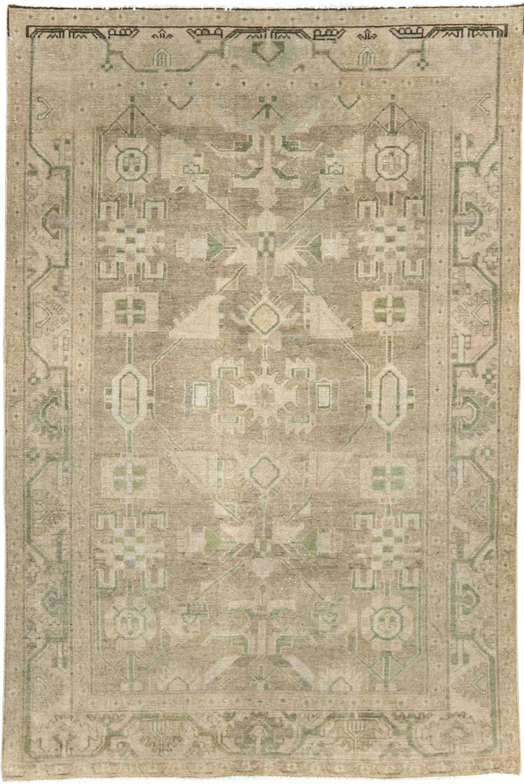 Vintage Persian Malayer Accent Rug, No.28573 - Staging