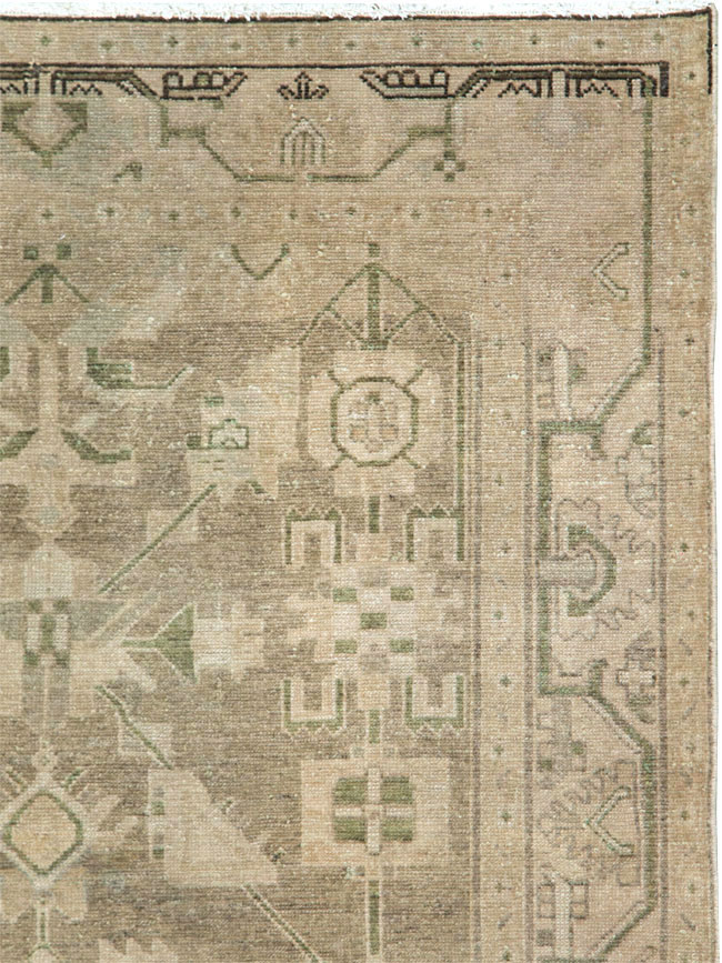 Vintage Persian Malayer Accent Rug, No.28573 - Staging