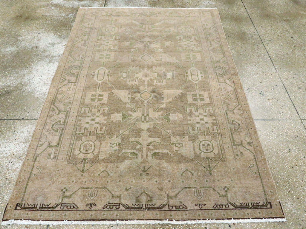 Vintage Persian Malayer Accent Rug, No.28573 - Staging