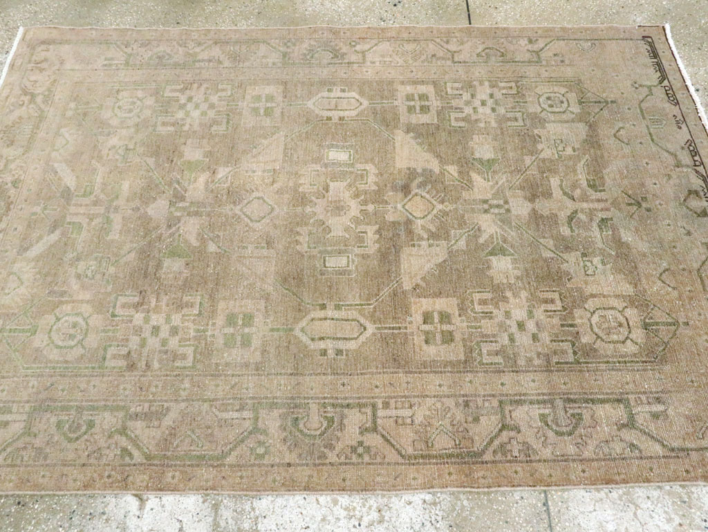 Vintage Persian Malayer Accent Rug, No.28573 - Staging