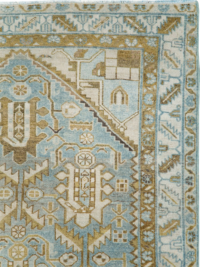 Vintage Persian Malayer Accent Rug, No.28574 - Staging