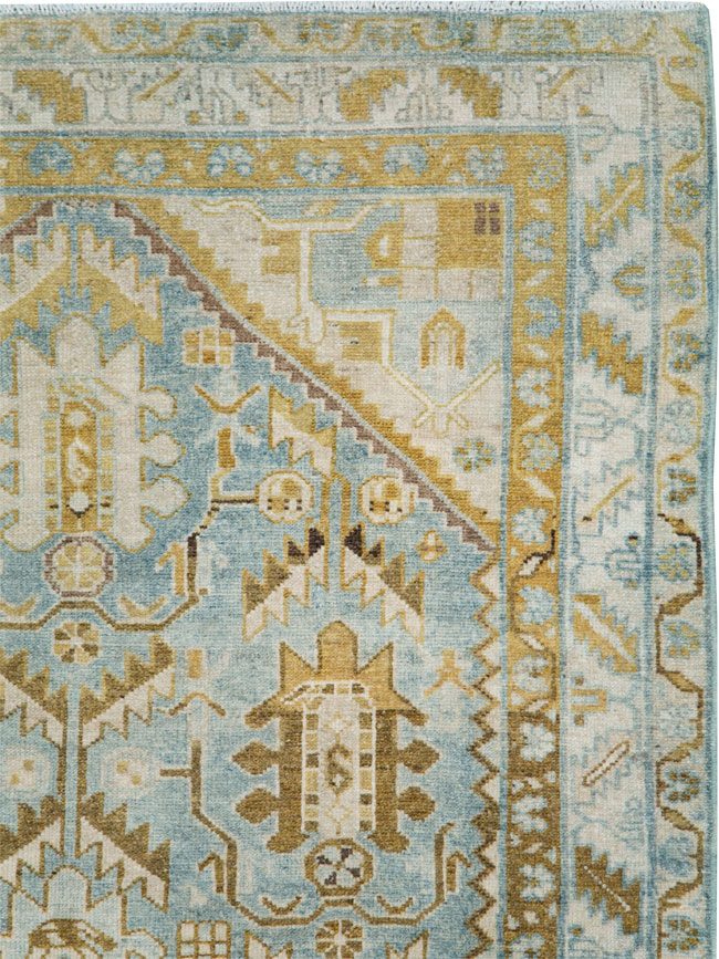 Vintage Persian Malayer Accent Rug, No.28574 - Staging