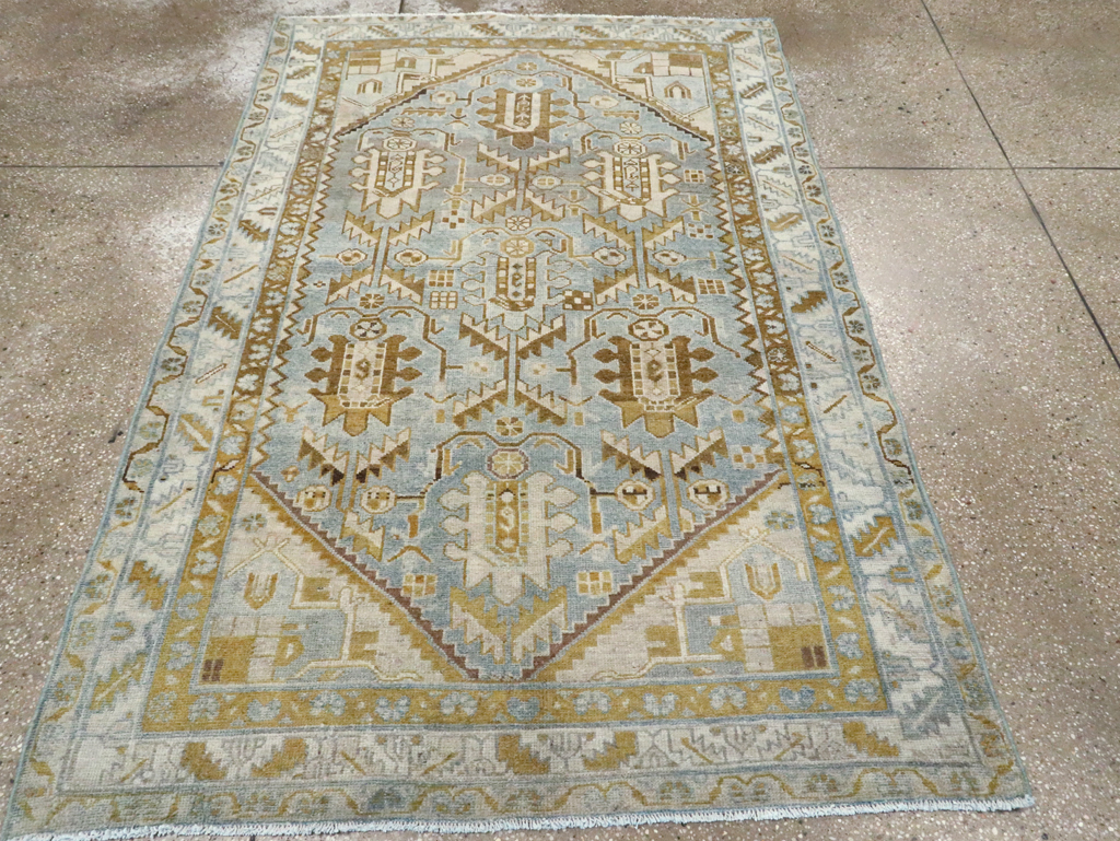 Vintage Persian Malayer Accent Rug, No.28574 - Staging