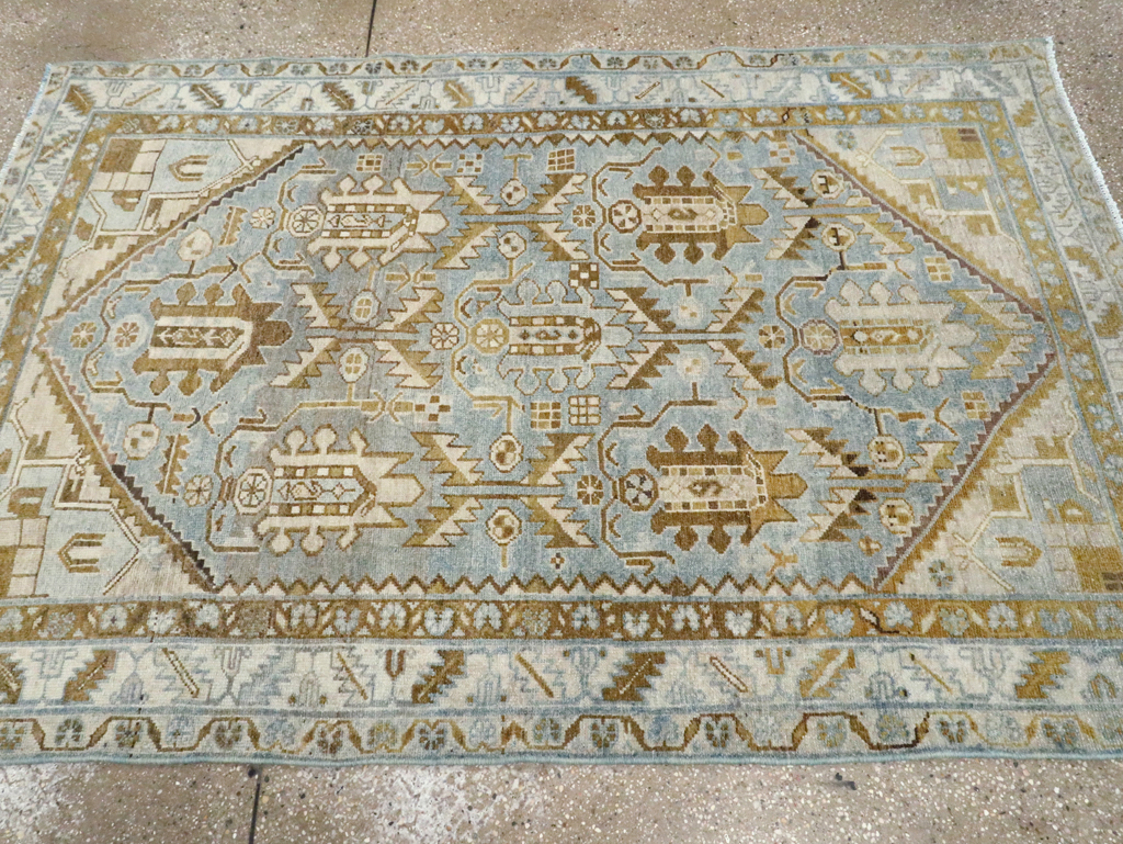 Vintage Persian Malayer Accent Rug, No.28574 - Staging