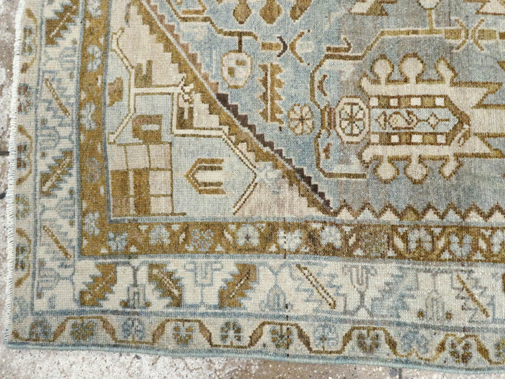 Vintage Persian Malayer Accent Rug, No.28574 - Staging