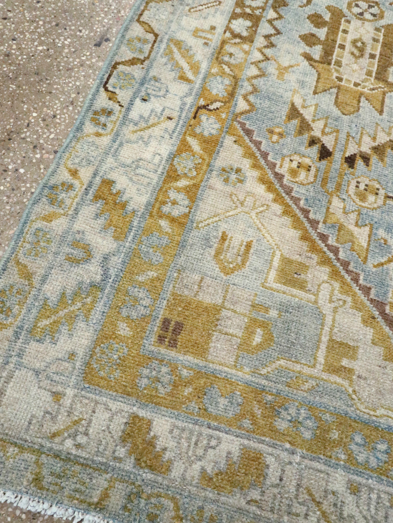 Vintage Persian Malayer Accent Rug, No.28574 - Staging