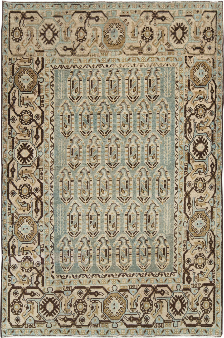 Vintage Persian Malayer Accent Rug, No.28577 - Staging