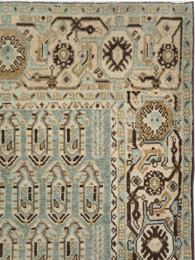 Vintage Persian Malayer Accent Rug, No.28577 - Staging