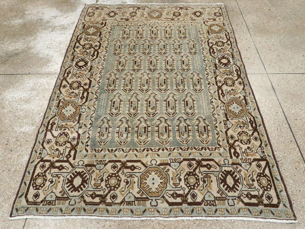 Vintage Persian Malayer Accent Rug, No.28577 - Staging