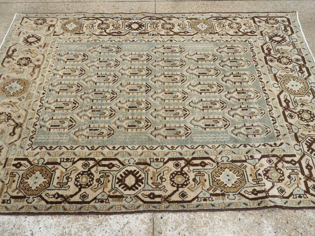 Vintage Persian Malayer Accent Rug, No.28577 - Staging