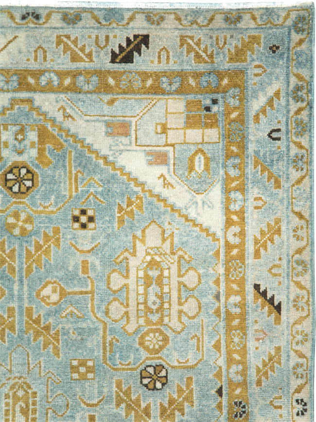 Vintage Persian Malayer Accent Rug, No.28578 - Staging