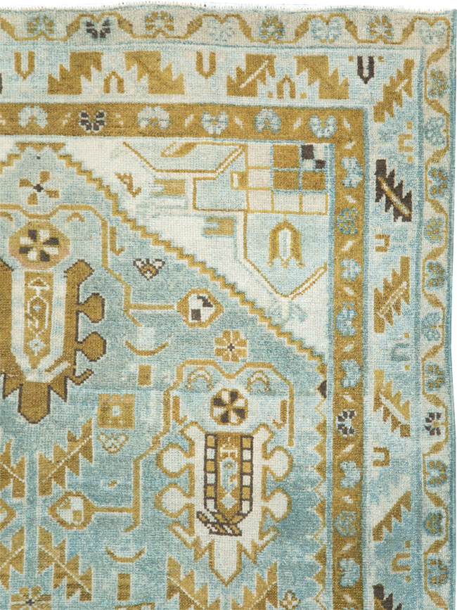 Vintage Persian Malayer Accent Rug, No.28578 - Staging