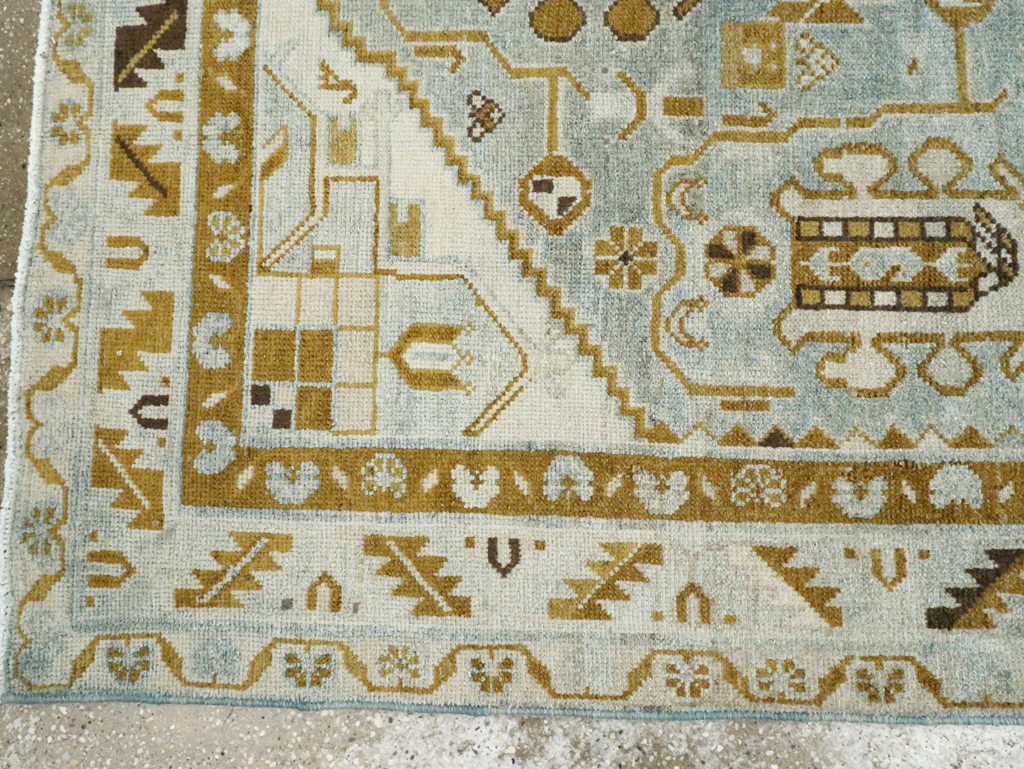 Vintage Persian Malayer Accent Rug, No.28578 - Staging