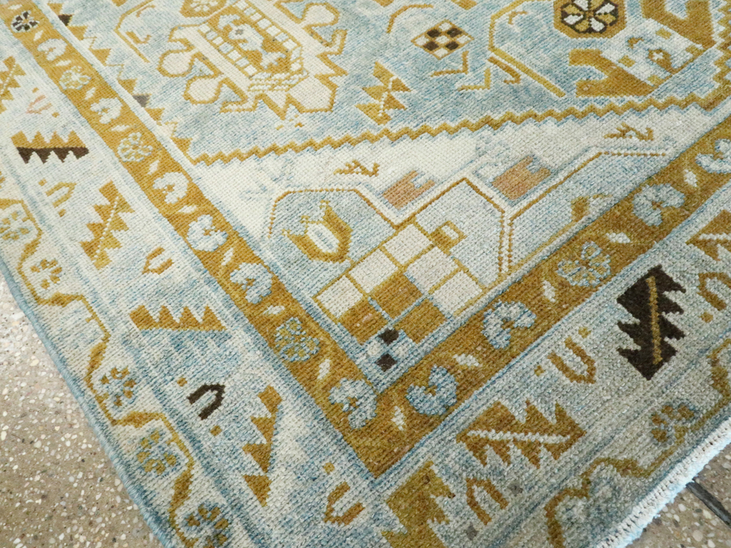 Vintage Persian Malayer Accent Rug, No.28578 - Staging