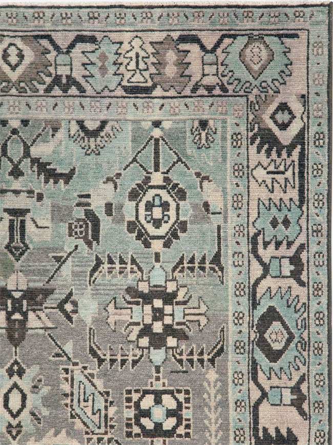 Vintage Persian Malayer Accent Rug, No.28579 - Staging