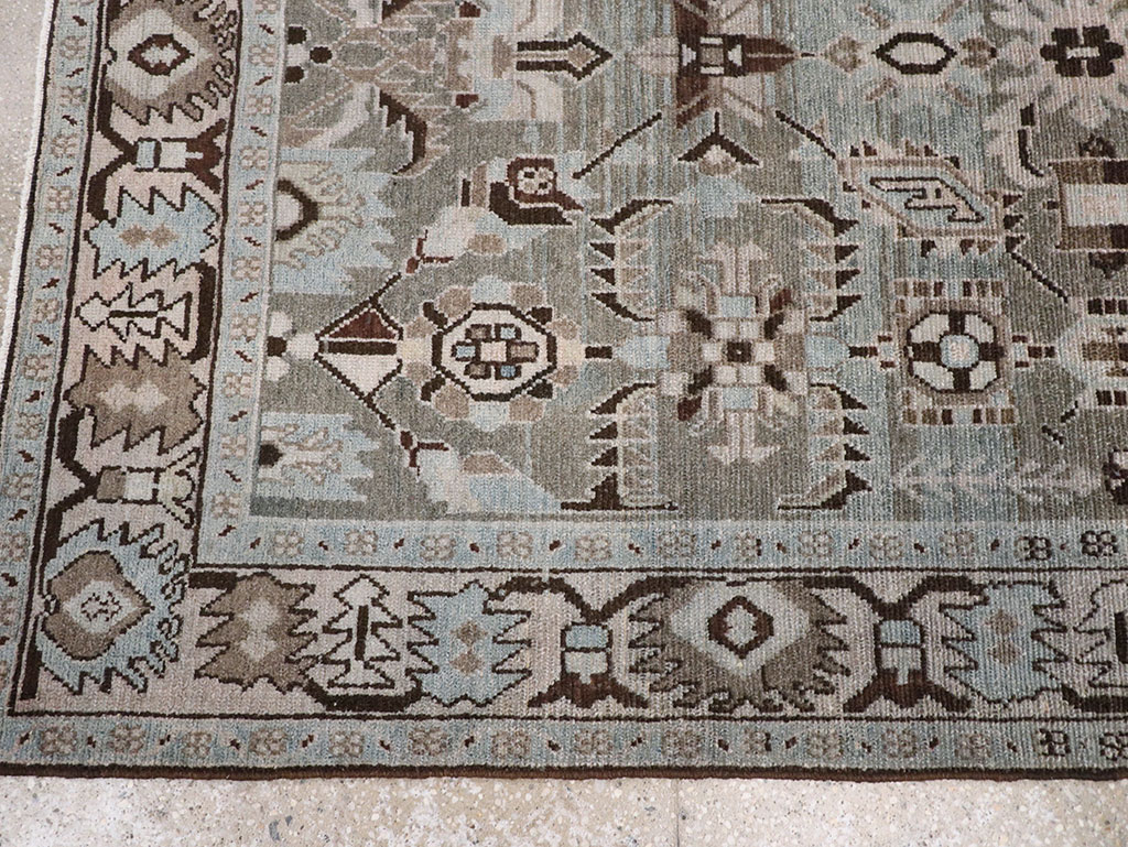 Vintage Persian Malayer Accent Rug, No.28579 - Staging